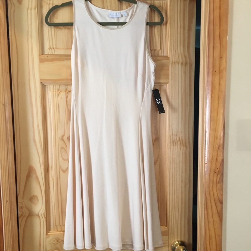 NY&CO cream cotton dress‎